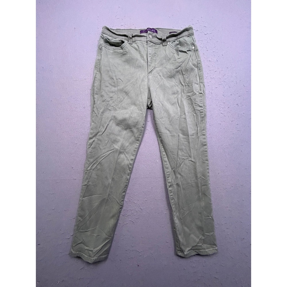 Gloria Vanderbilt Amanda Cotton Blend Sage Green 10S Womens Jeans